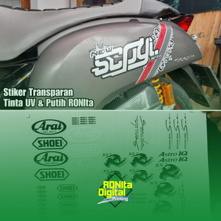 Cetak Stiker Vinyl Standar Transparan