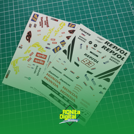 Jasa Cetak Water Slide Decal Precut atau Sticker Air Ukuran A2