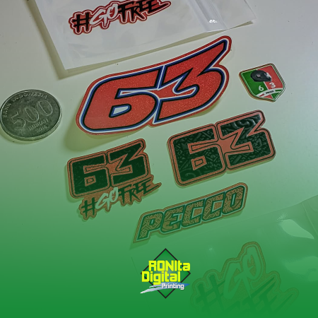 Stiker Diecut MotoGP Francesco Bagnaia - Pecco 63