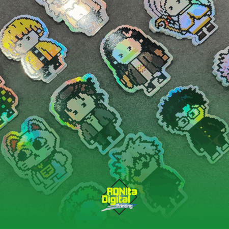 Stiker Hologram Maxdecal CMYK Diecut