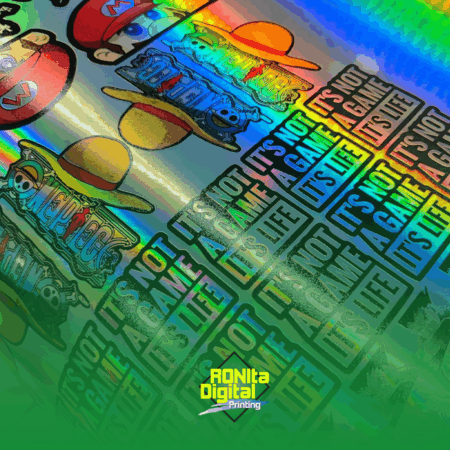 Stiker Hologram Maxdecal UV Gell CMYK