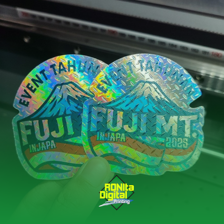 Stiker Hologram UV PSH CMYK Only + Glossy Texture