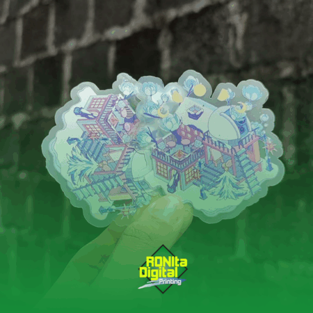 Stiker Transparan RDS SC UV Gell CMYKWH