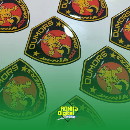 Stiker Vinyl RDS Timbul Resin
