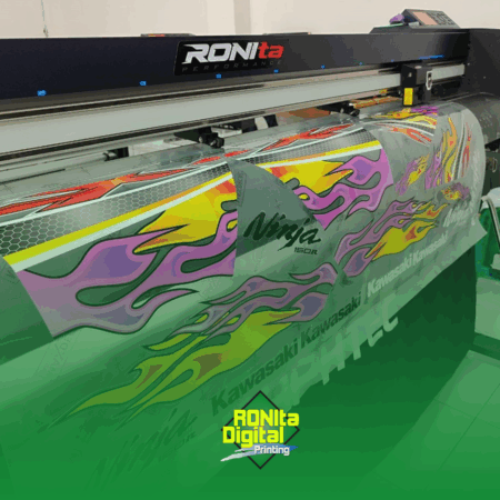Cetak Striping Motor Custom Transparan Maxdecal