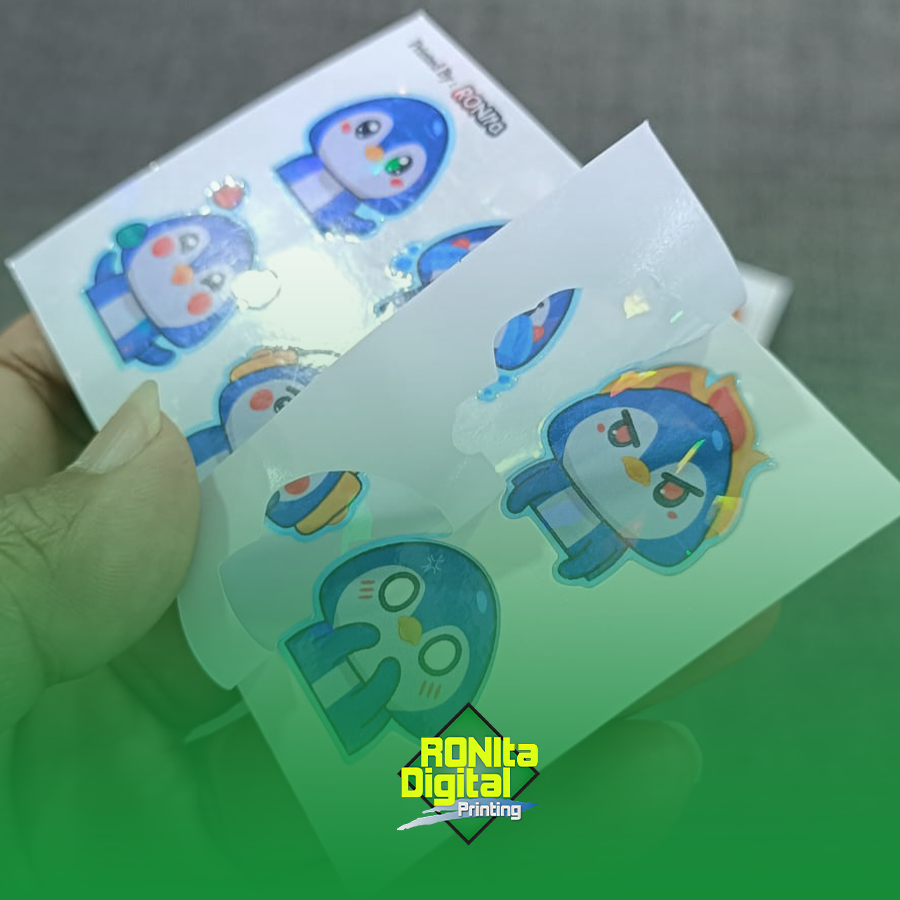 Stiker Sheet Vinyl RDS Eco 8 Warna Laminasi Hologram Pecah Beling - Gambar 3